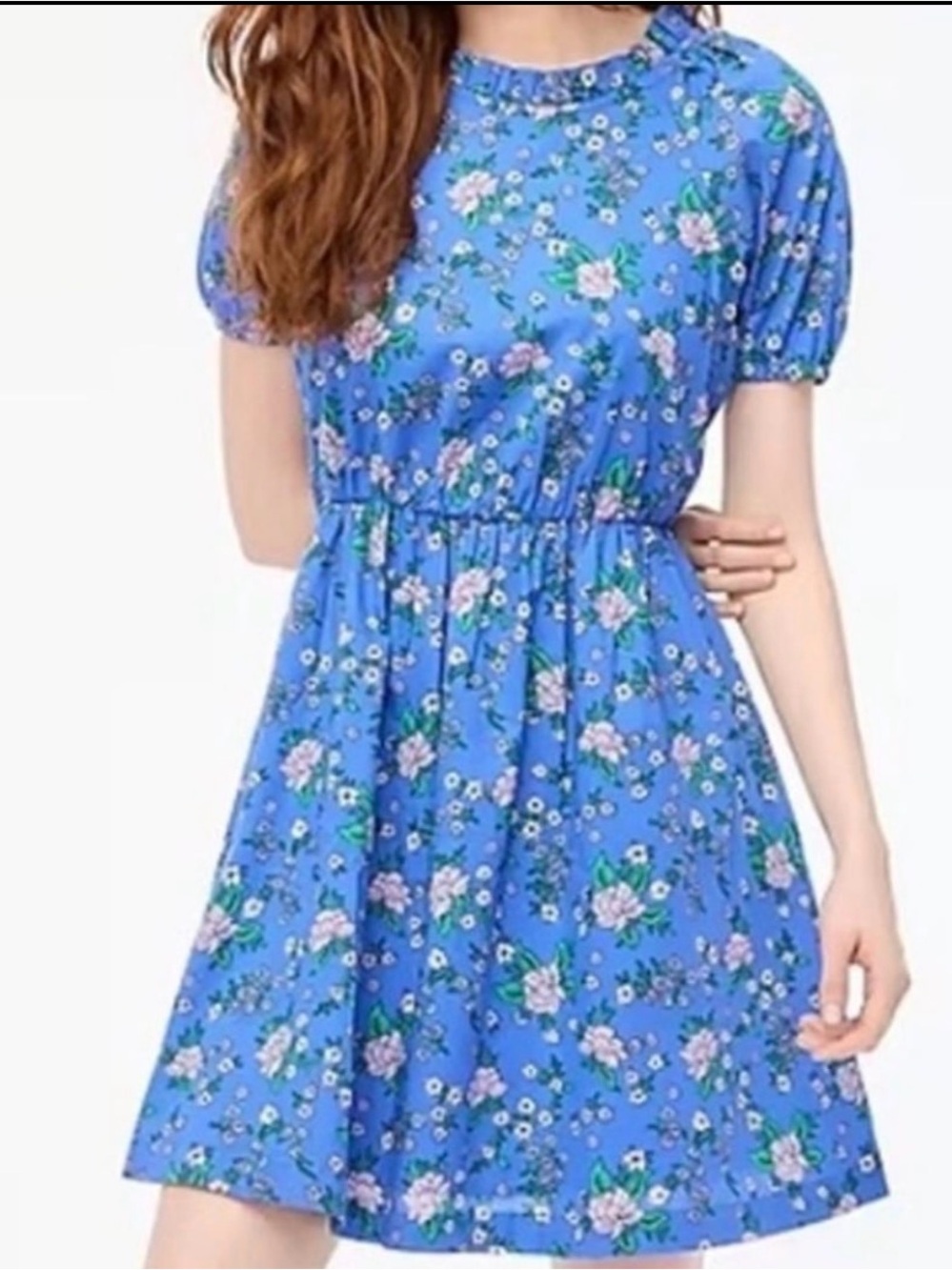 J Crew Blue Floral Dress Size 4